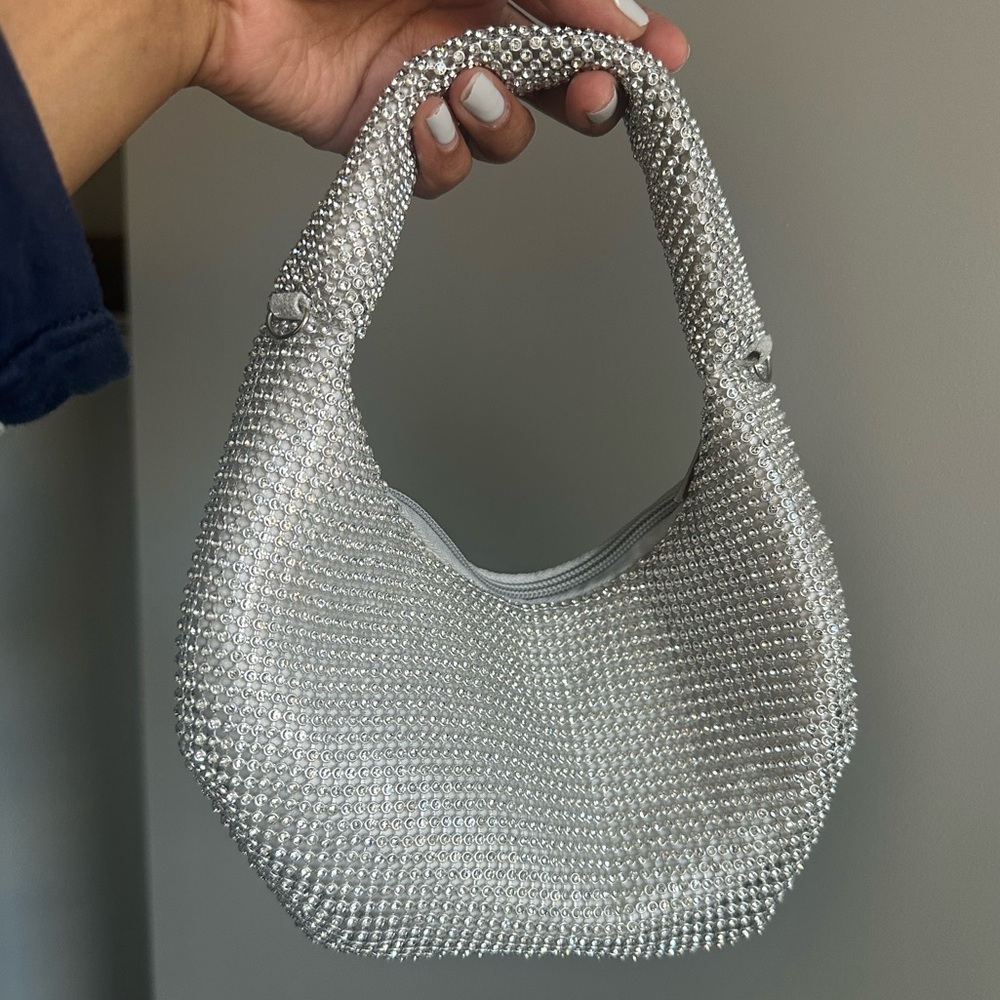 Silver Crystal Bag